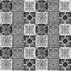 Set of six tile designs - 30 tiles - black and white color
