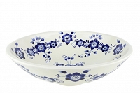 Stella - white and blue spherical counter top basin from Mexico