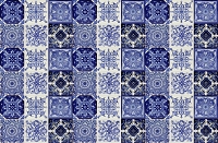 Tono  - blue mexican patchwork