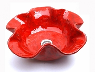 Red ceramic sinks