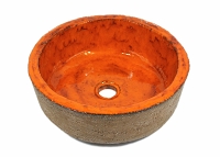 Orange ceramic sinks