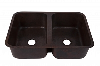 Paco - Double kitchen copper sink