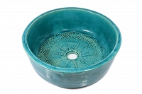 Turquoise ceramic sinks
