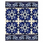 Mariposa- Set of Mexican tiles with a border